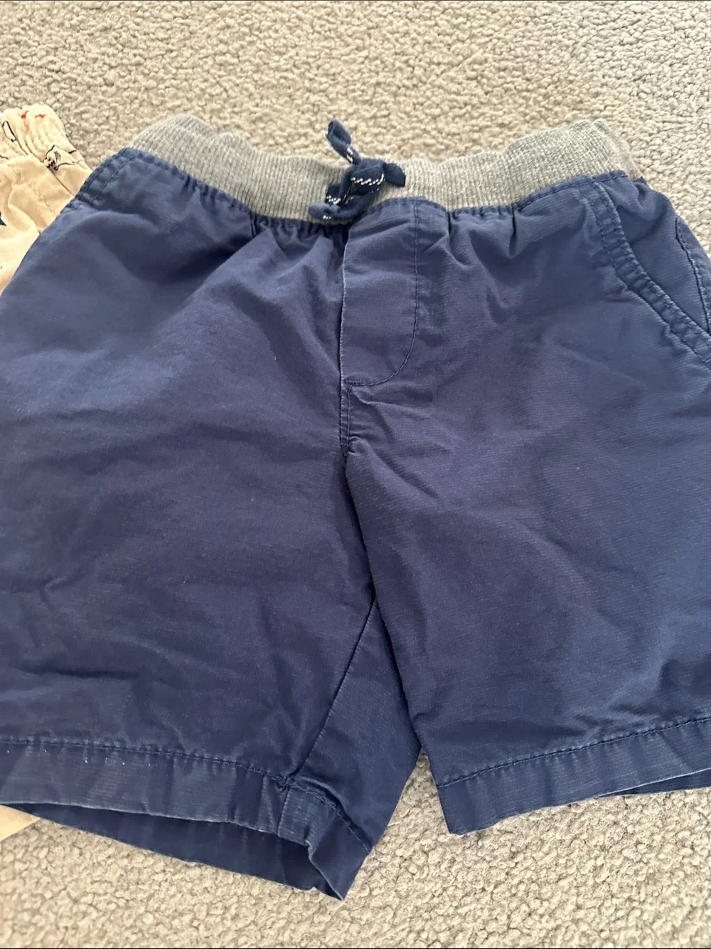 Carter's Boys Multi-Pattern Blue Tan Navy Shorts Set